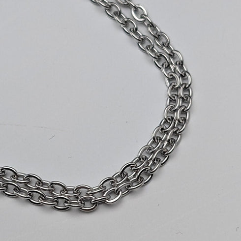 復古純銀橢圓形小盒吊飾搭配項鍊